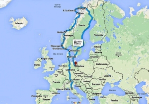 Mappa viaggio Norvegia